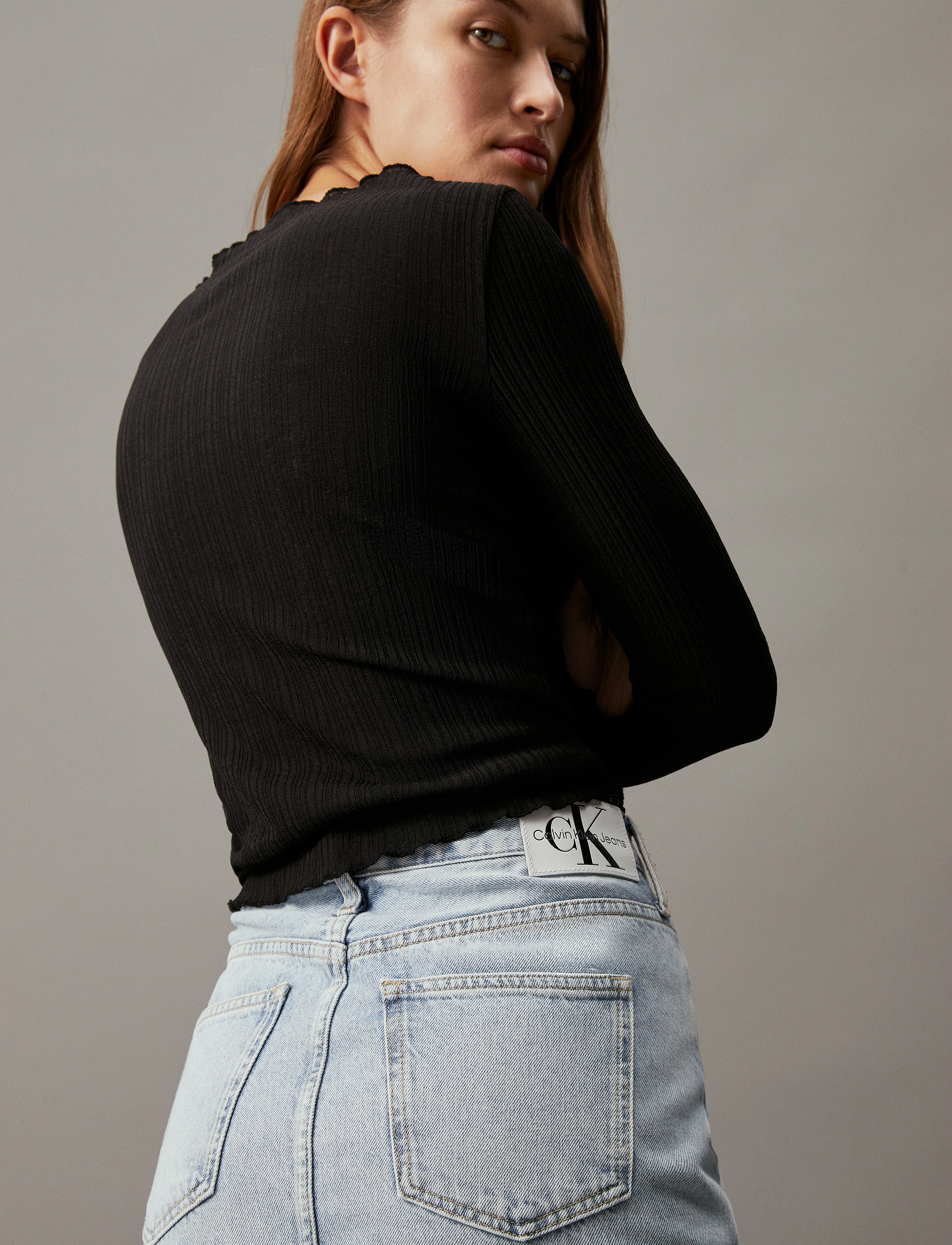 Calvin Klein Jeans - MAXI SKIRT - gallapils - denim light - 4