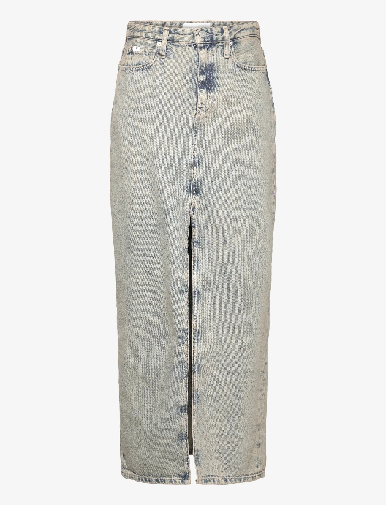 Calvin Klein Jeans - FRONT SPLIT MAXI DENIM SKIRT - maxi röcke - denim medium - 0
