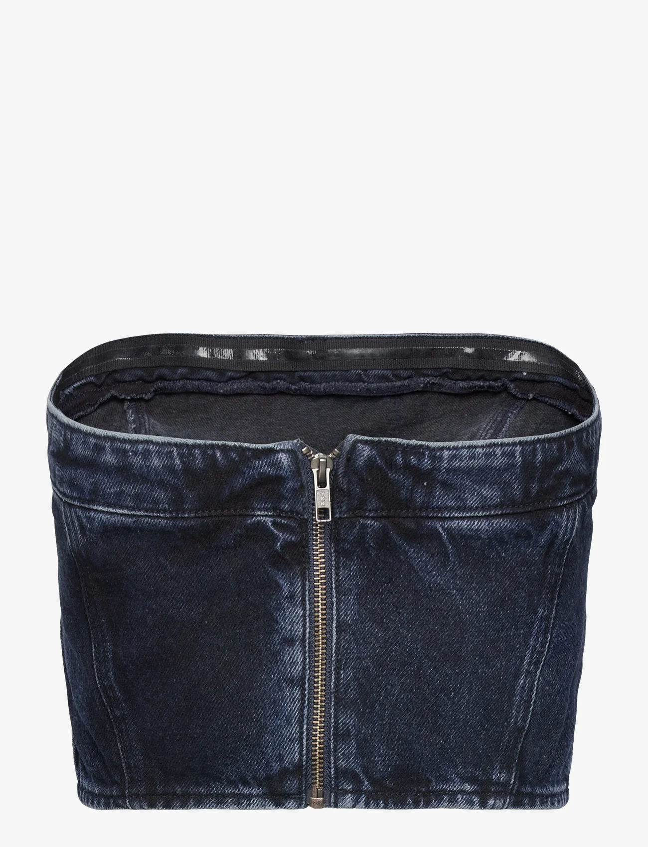 Calvin Klein Jeans - DENIM TUBE TOP - crop tops - denim dark - 1
