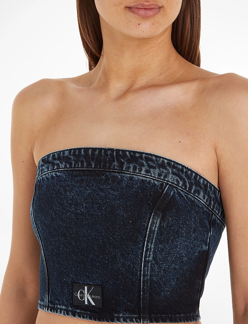 Calvin Klein Jeans Denim Tube Top – crop tops – shop at Booztlet