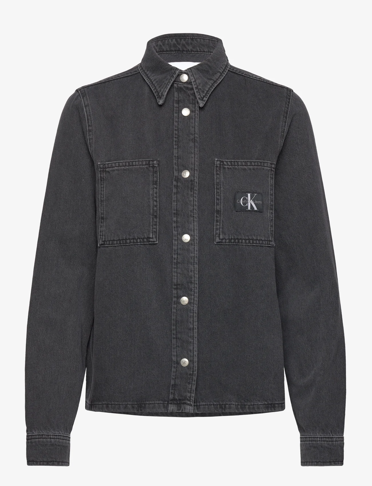 Calvin Klein Jeans - SLIM DENIM SHIRT - denimskjorter - denim black - 0