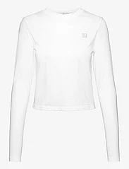 Calvin Klein Jeans - CK EMBRO BADGE LS BABY TEE - topy z długimi rękawami - bright white - 0