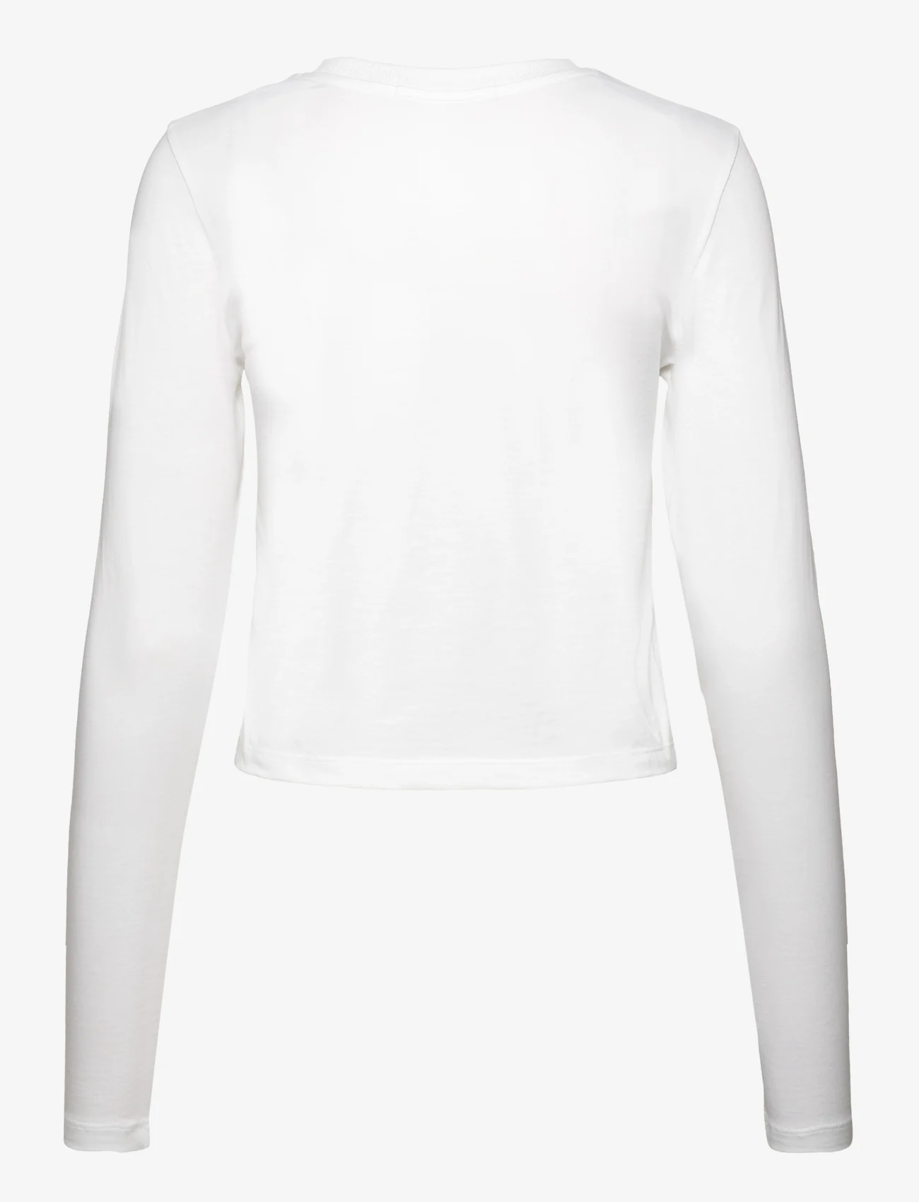 Calvin Klein Jeans - CK EMBRO BADGE LS BABY TEE - pitkähihaiset t-paidat - bright white - 1