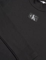 Calvin Klein Jeans - WOVEN LABEL RIB LS DRESS - kotelomekot - ck black - 3