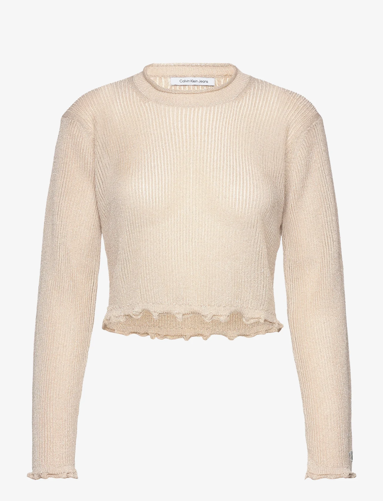 Calvin Klein Jeans - METALLIC SWEATER - pullover - frosted almond - 0