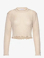 METALLIC SWEATER - FROSTED ALMOND