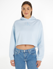 Calvin Klein Jeans - SEQUIN HOODIE - sporta džemperi un džemperi ar kapuci - keepsake blue - 2