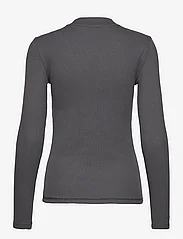 Calvin Klein Jeans - HERO MONOLOGO RIB LONG SLEEVE - pitkähihaiset t-paidat - washed black - 1