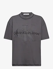 Calvin Klein Jeans - HERO MONOLOGO BOYFRIEND TEE - marškinėliai - washed black - 0