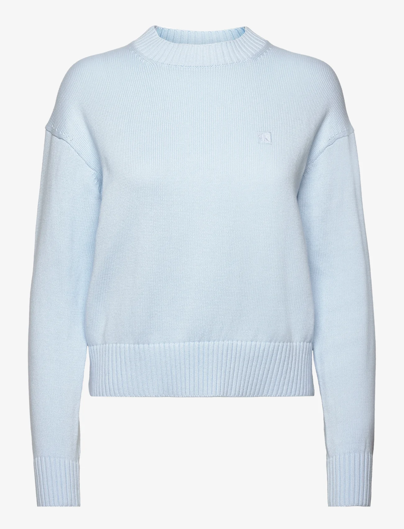 Calvin Klein Jeans - CK EMBRO BADGE SWEATER - tröjor - keepsake blue - 0
