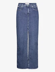 Calvin Klein Jeans - FRONT SPLIT MIDI DENIM SKIRT - denimskjørt - denim medium - 0