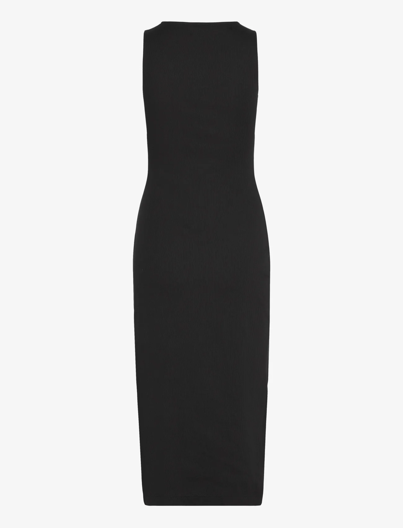 Calvin Klein Jeans - SEAMING LONG RIB DRESS - aptemtos suknelės - ck black - 1