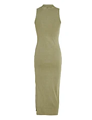 Calvin Klein Jeans - WASHED RIB LABEL LONG DRESS - stramme kjoler - dark juniper - 4