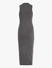 Calvin Klein Jeans - WASHED RIB LABEL LONG DRESS - stramme kjoler - washed black - 1