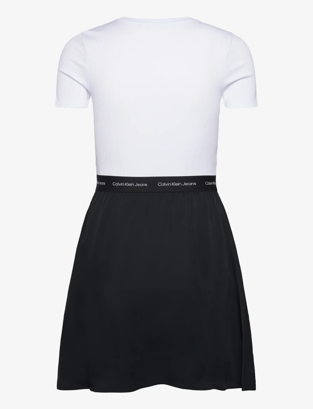 Calvin Klein Jeans Logo Elastic Short Sleeve Dress Short Dresses Boozt