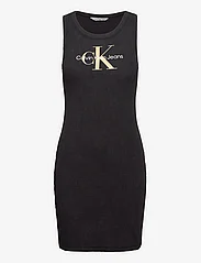 Calvin Klein Jeans - ARCHIVAL MONOLOGO RIB TANK DRESS - t-shirtklänningar - ck black - 0