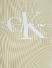 Calvin Klein Jeans - ARCHIVAL MONOLOGO RIB TANK DRESS - t-paitamekot - green haze - 5