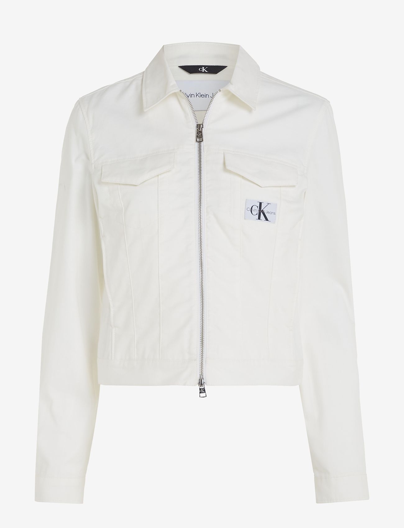 Calvin Klein Jeans - LEAN MOTO JACKET - vårjakker - bright white - 0