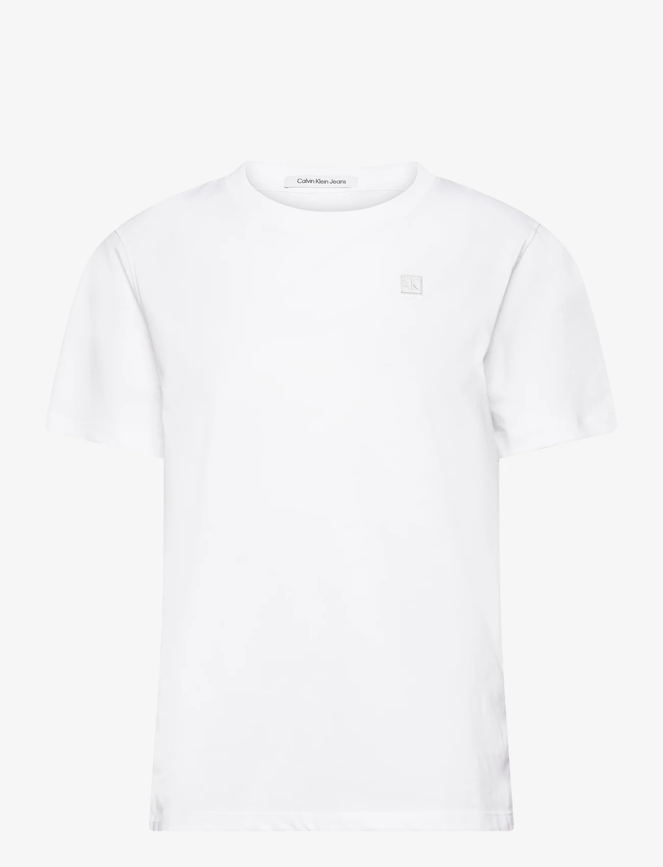 Calvin Klein Jeans - CK EMBRO BADGE REGULAR TEE - t-skjorter - bright white - 0