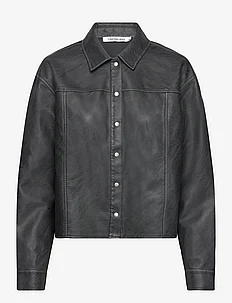 FAUX LEATHER RELAXED SHIRT, Calvin Klein Jeans
