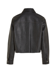 Calvin Klein Jeans - FAUX LEATHER RELAXED SHIRT - spring jackets - ck black - 6