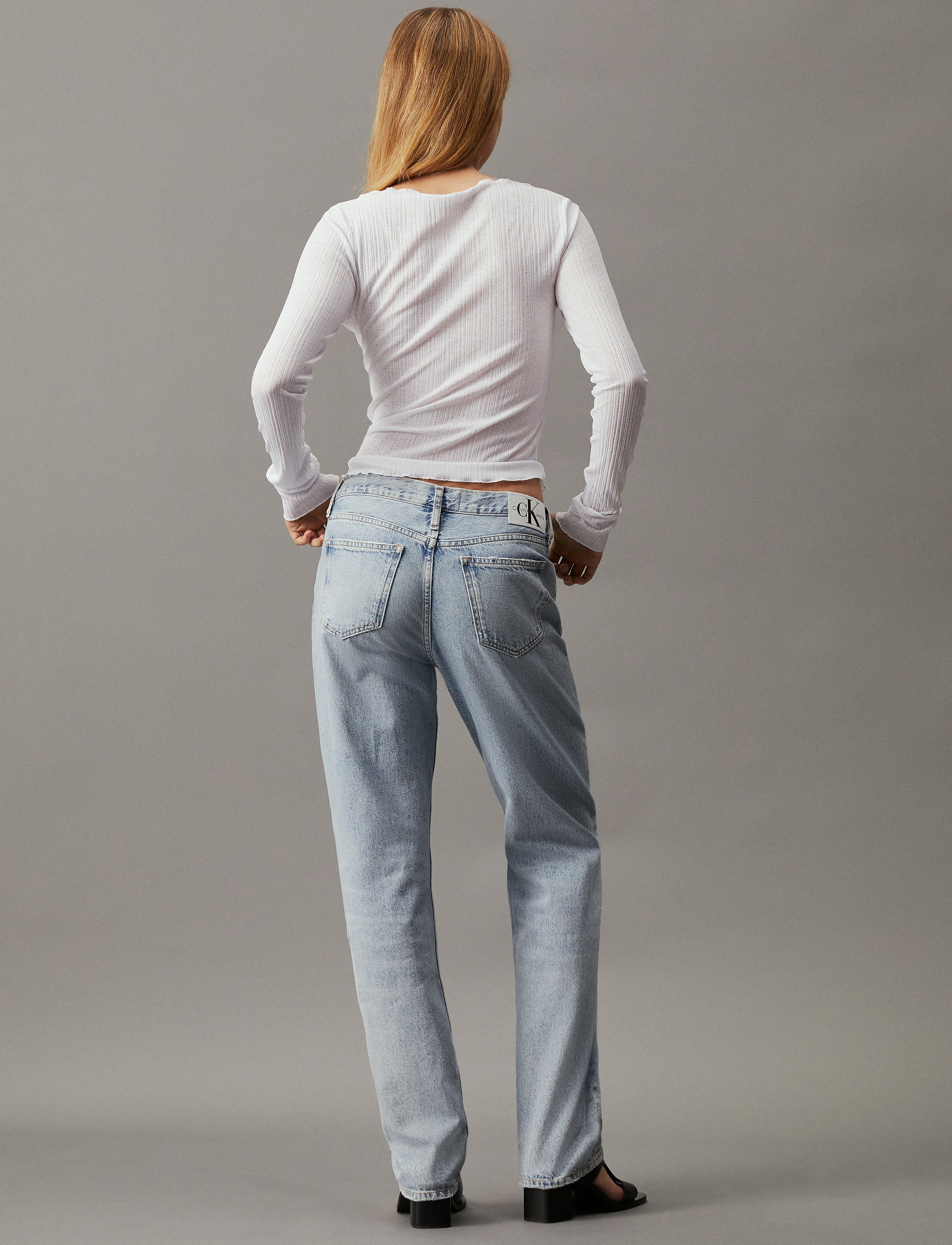 Calvin Klein Jeans - LOW RISE STRAIGHT - denim light - 3