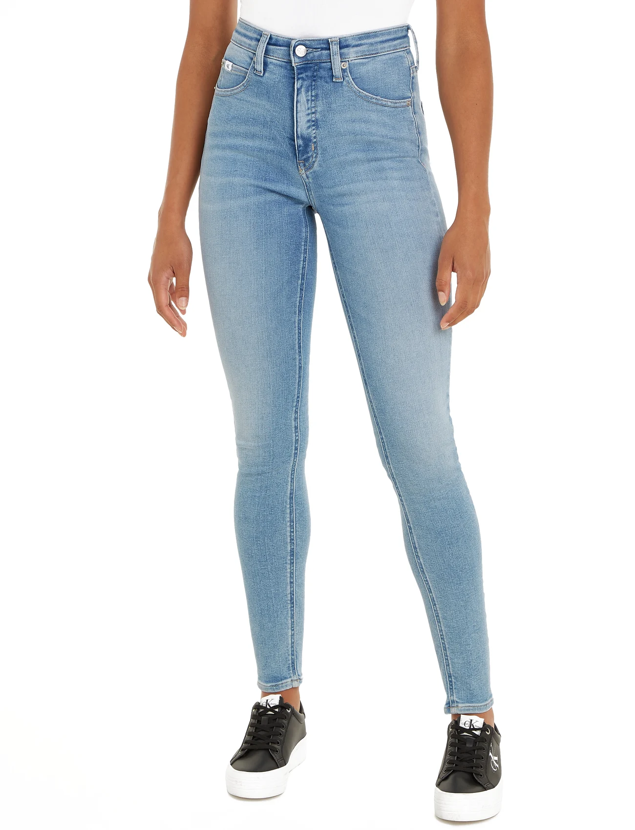Calvin Klein Jeans - HIGH RISE SKINNY - siaurėjantys džinsai - denim light - 1