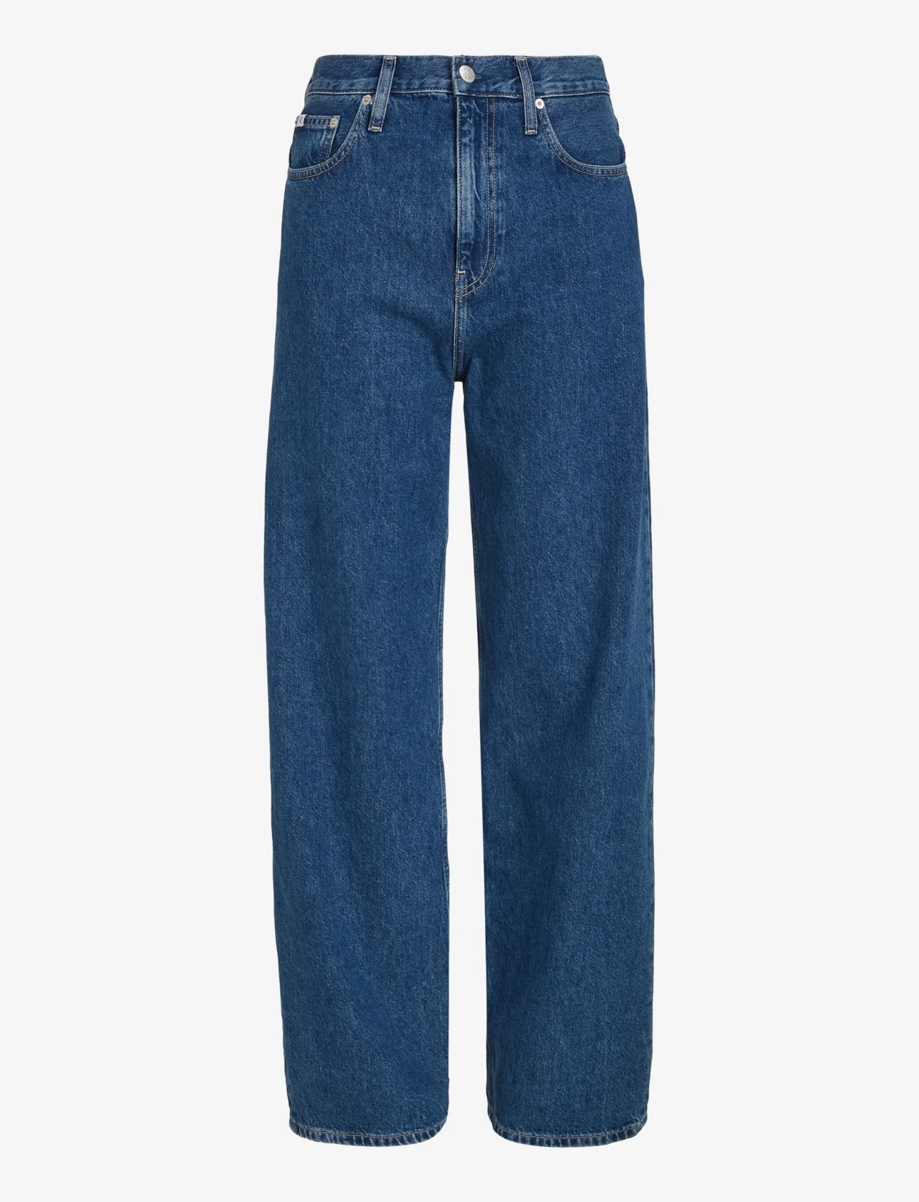Calvin Klein Jeans - HIGH RISE RELAXED - tiesaus kirpimo džinsai - denim medium - 0