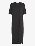 MODAL LONG LOOSE T-SHIRT DRESS - CK BLACK