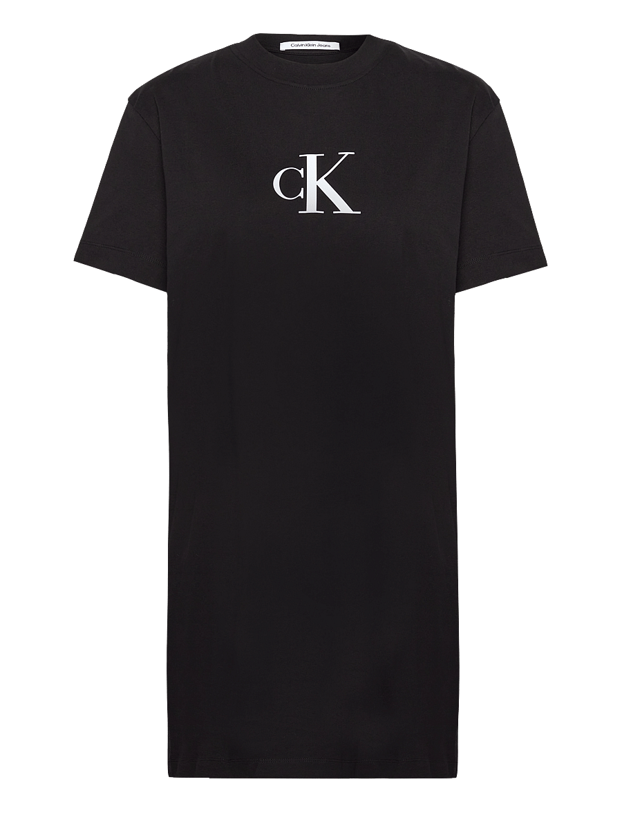 Calvin Klein Jeans - SATIN CK T-SHIRT DRESS - ck black - 0