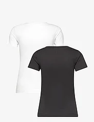 Calvin Klein Jeans - 2-PACK MONOLOGO V-NECK TEE - t-shirts - ck black/bright white - 2