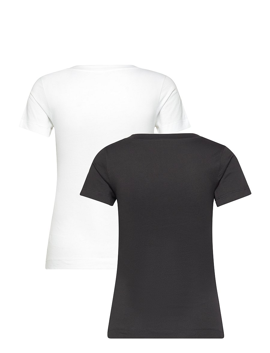 Calvin Klein Jeans - 2-PACK MONOLOGO V-NECK TEE - t-särgid - ck black/bright white - 5