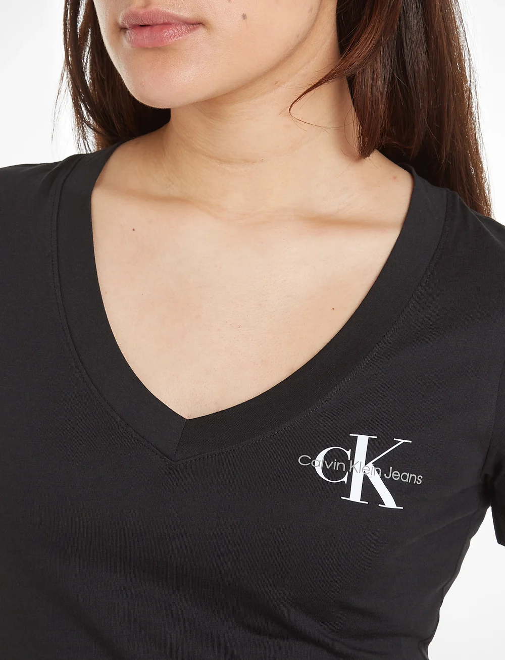 Calvin Klein Jeans - 2-PACK MONOLOGO V-NECK TEE - t-shirts - ck black/bright white - 3