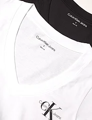 Calvin Klein Jeans - 2-PACK MONOLOGO V-NECK TEE - t-paidat - ck black/bright white - 1
