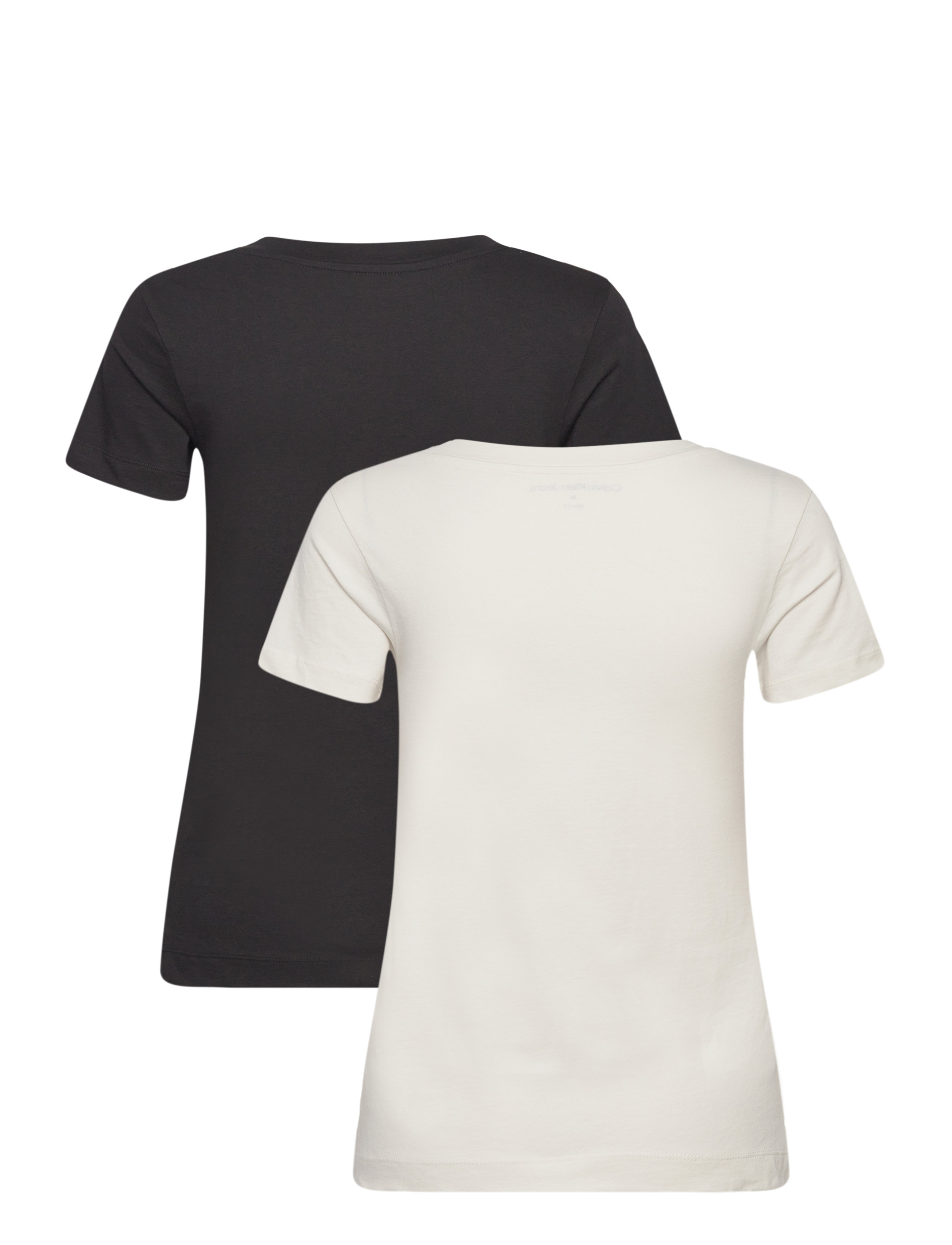 Calvin Klein Jeans - 2-PACK MONOLOGO V-NECK TEE - t-shirts - ivory / ck black - 2