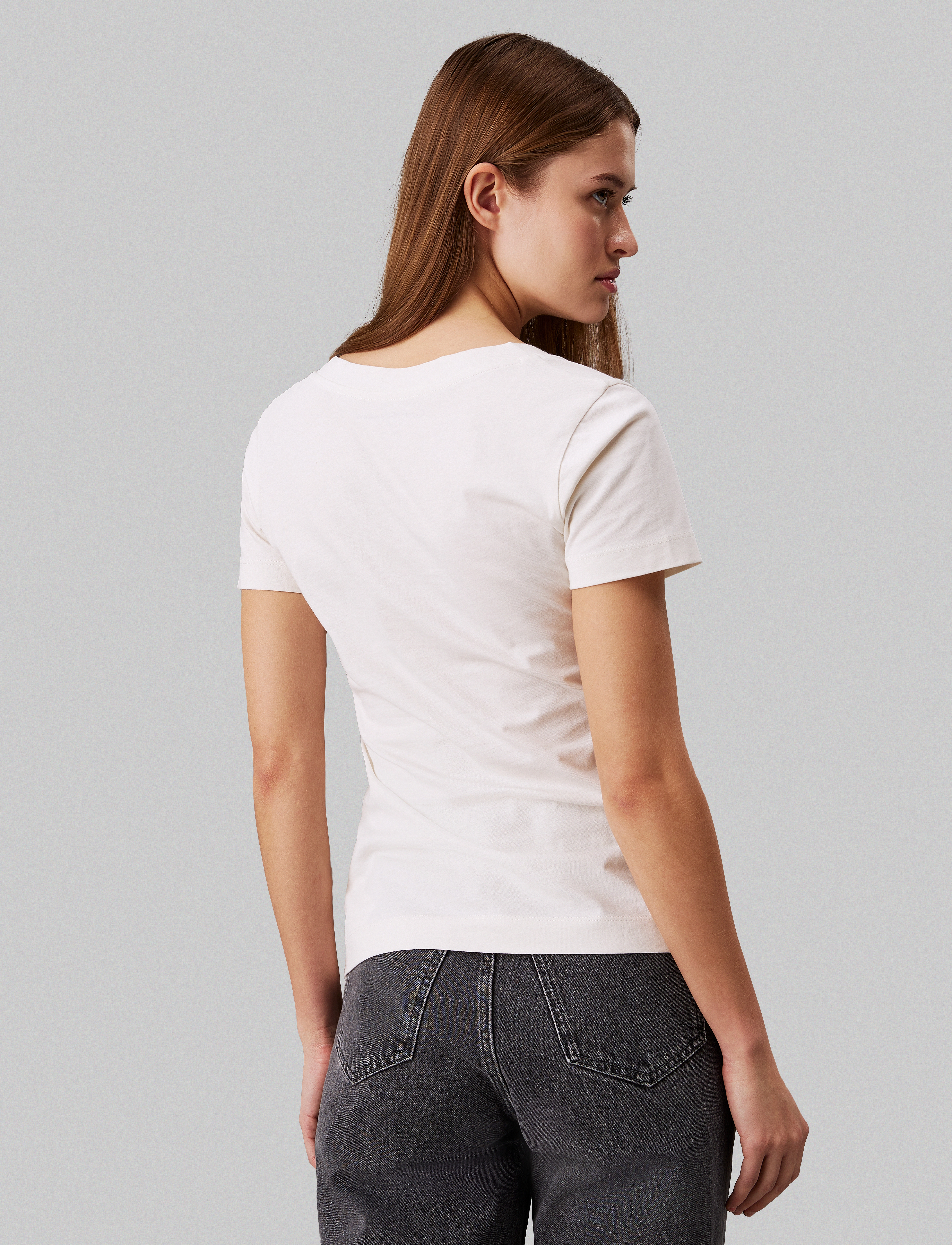 Calvin Klein Jeans - 2-PACK MONOLOGO V-NECK TEE - t-shirts - ivory / ck black - 3