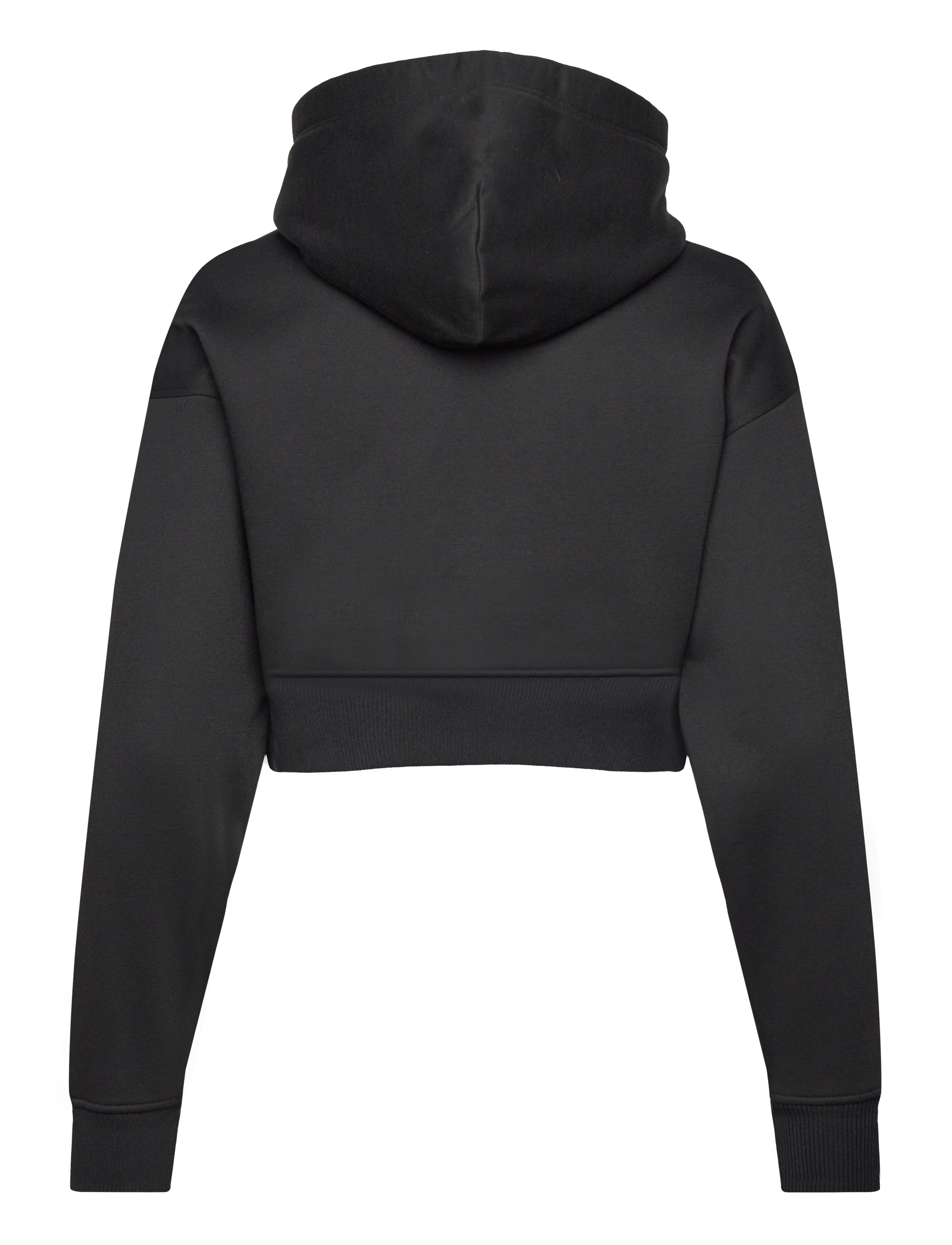 Calvin Klein Jeans - LOGO DRAWCORD CROPPED HOODIE - ck black/bright white - 1