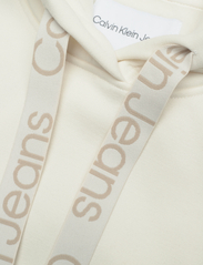 Calvin Klein Jeans - LOGO DRAWCORD CROPPED HOODIE - ivory - 2