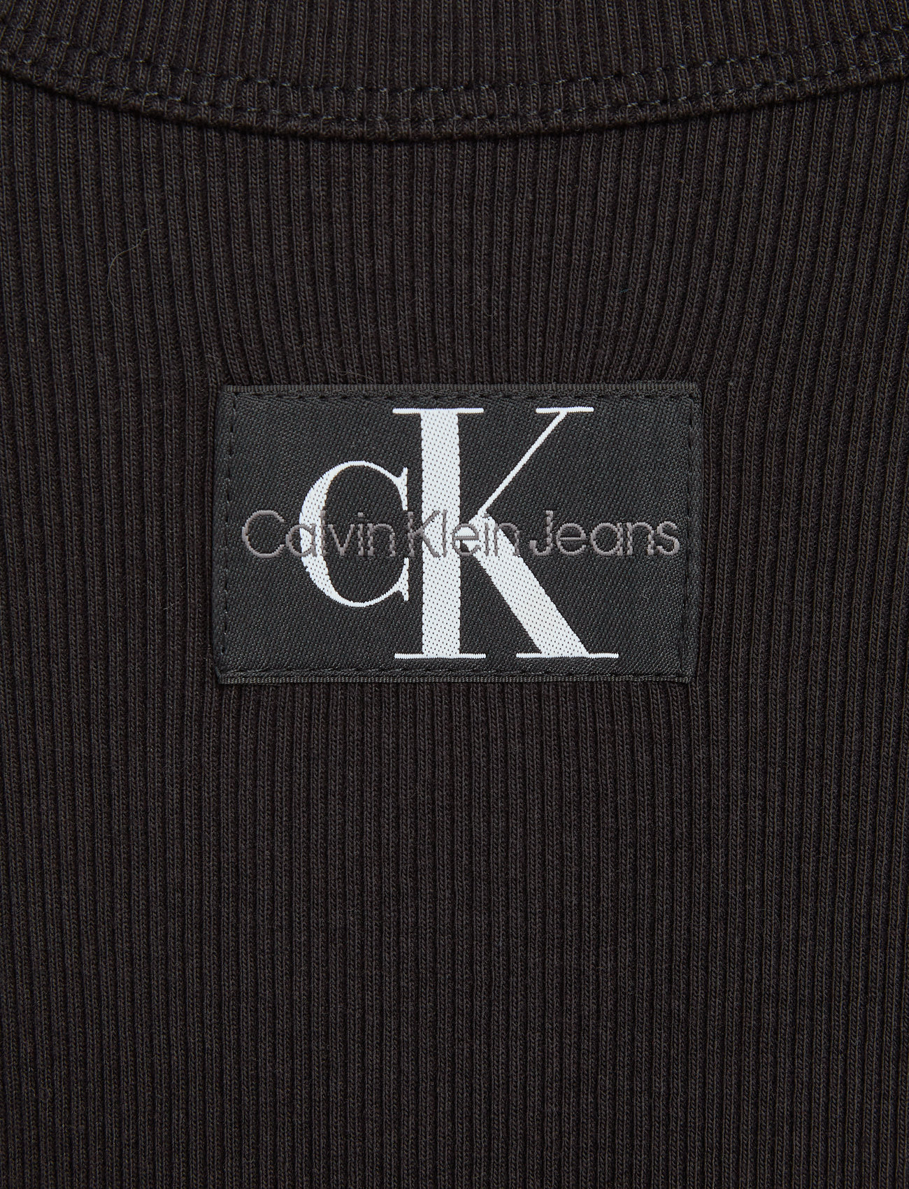 Calvin Klein Jeans - WOVEN LABEL RIB TANK DRESS - t-shirt-kleider - ck black - 5