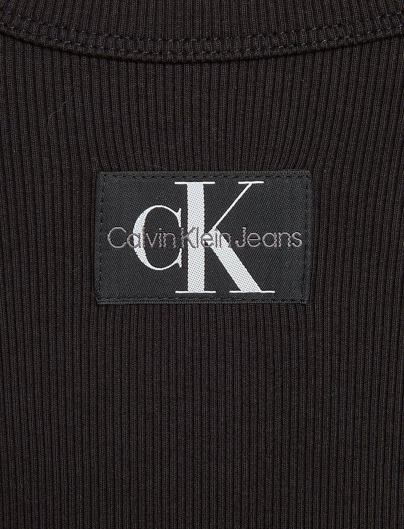 Calvin Klein Jeans - WOVEN LABEL RIB TANK DRESS - t-shirt-kleider - ck black - 5