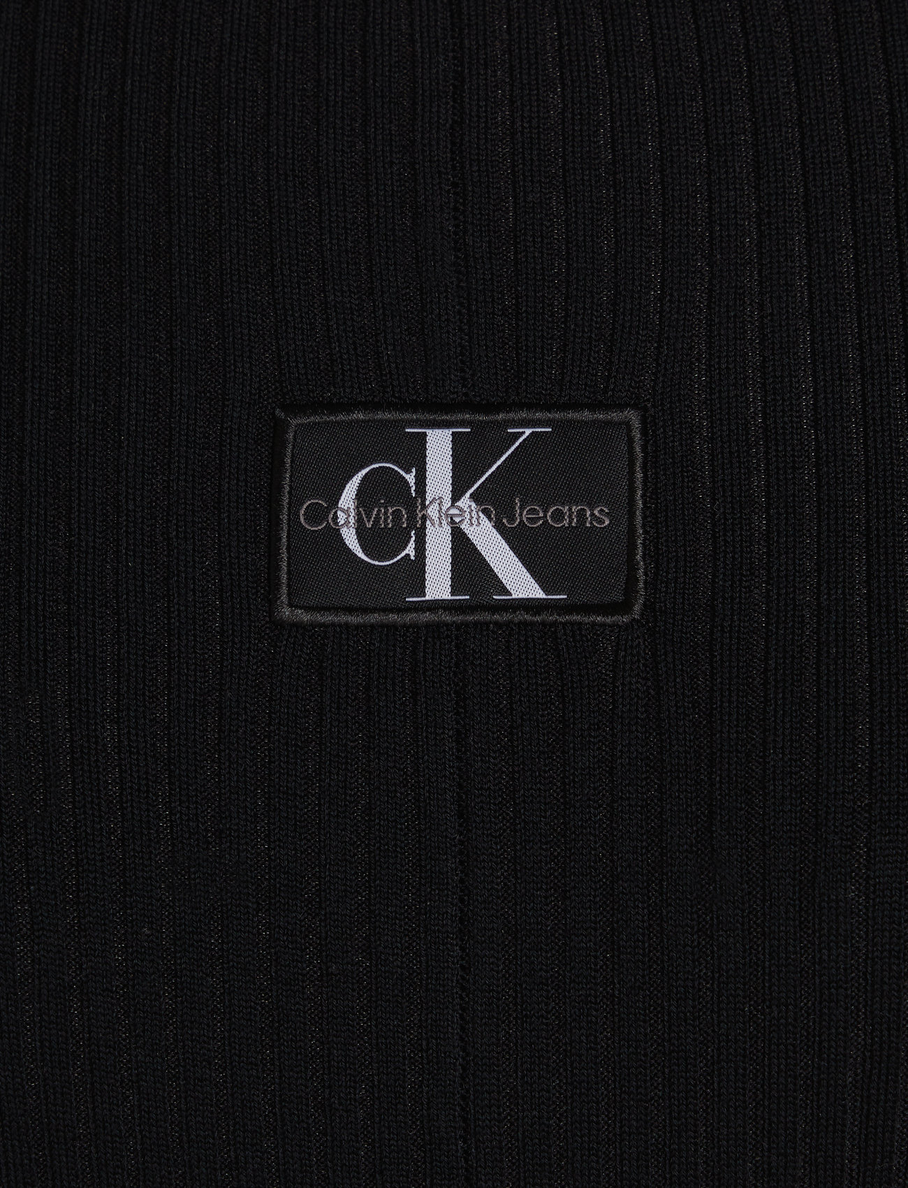 Calvin Klein Jeans - WOVEN LABEL SS SWEATER DRESS - vabaaja kleidid - ck black - 5