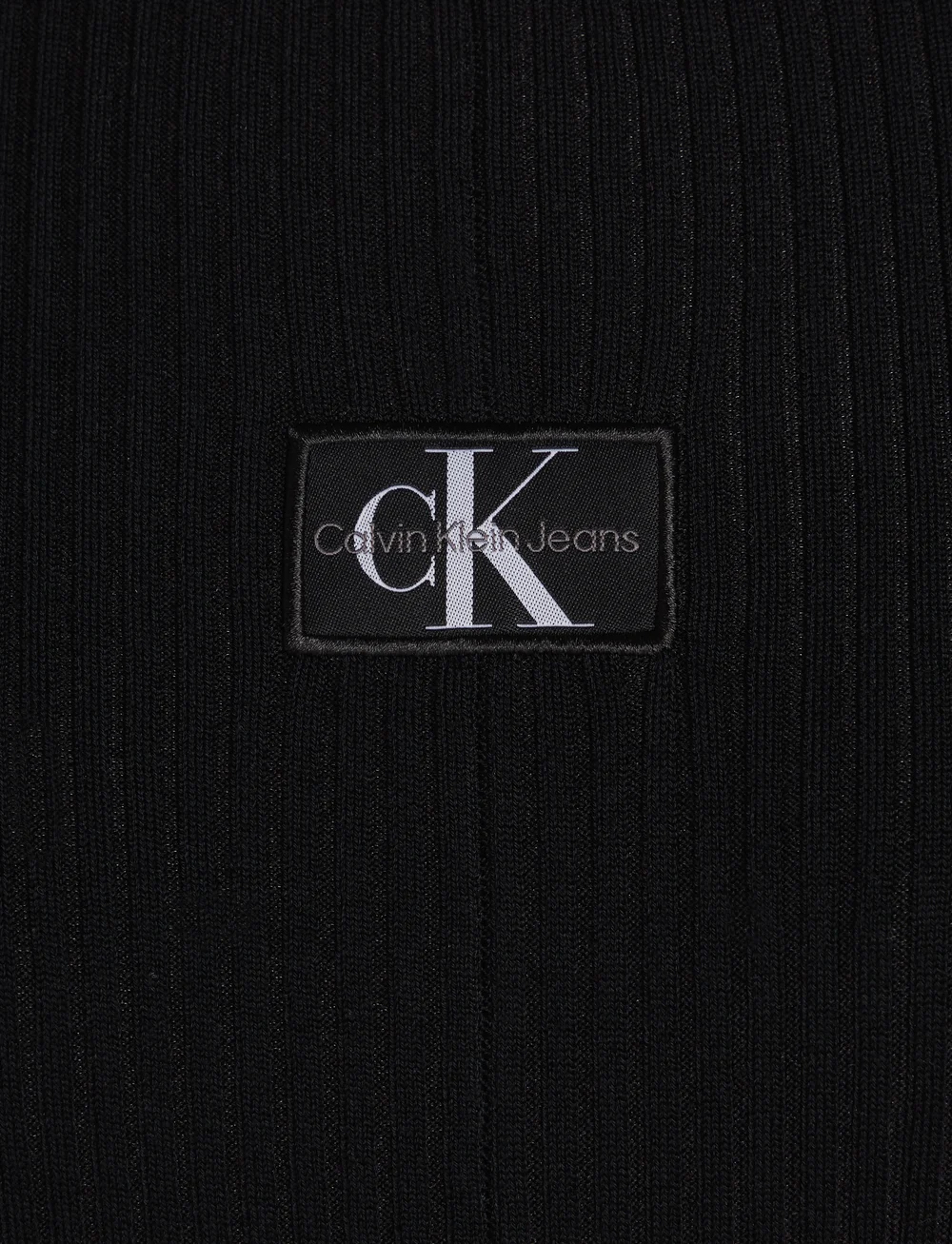 Calvin Klein Jeans - WOVEN LABEL SS SWEATER DRESS - t-shirtklänningar - ck black - 5