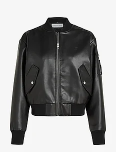 FAUX LEATHER BOMBER JACKET, Calvin Klein Jeans
