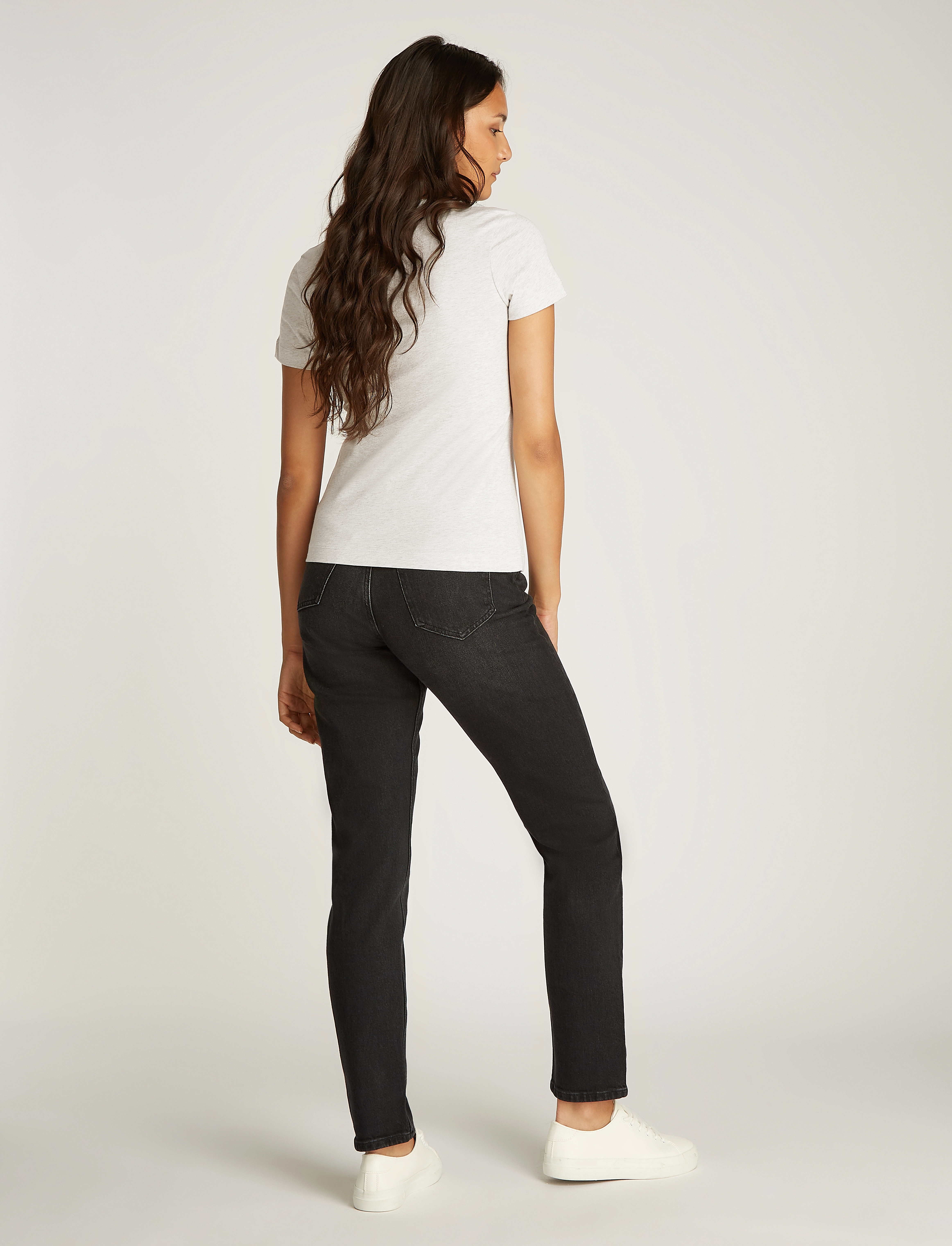 Calvin Klein Jeans - MONOLOGO SLIM TEE - ivory grey heather - 4