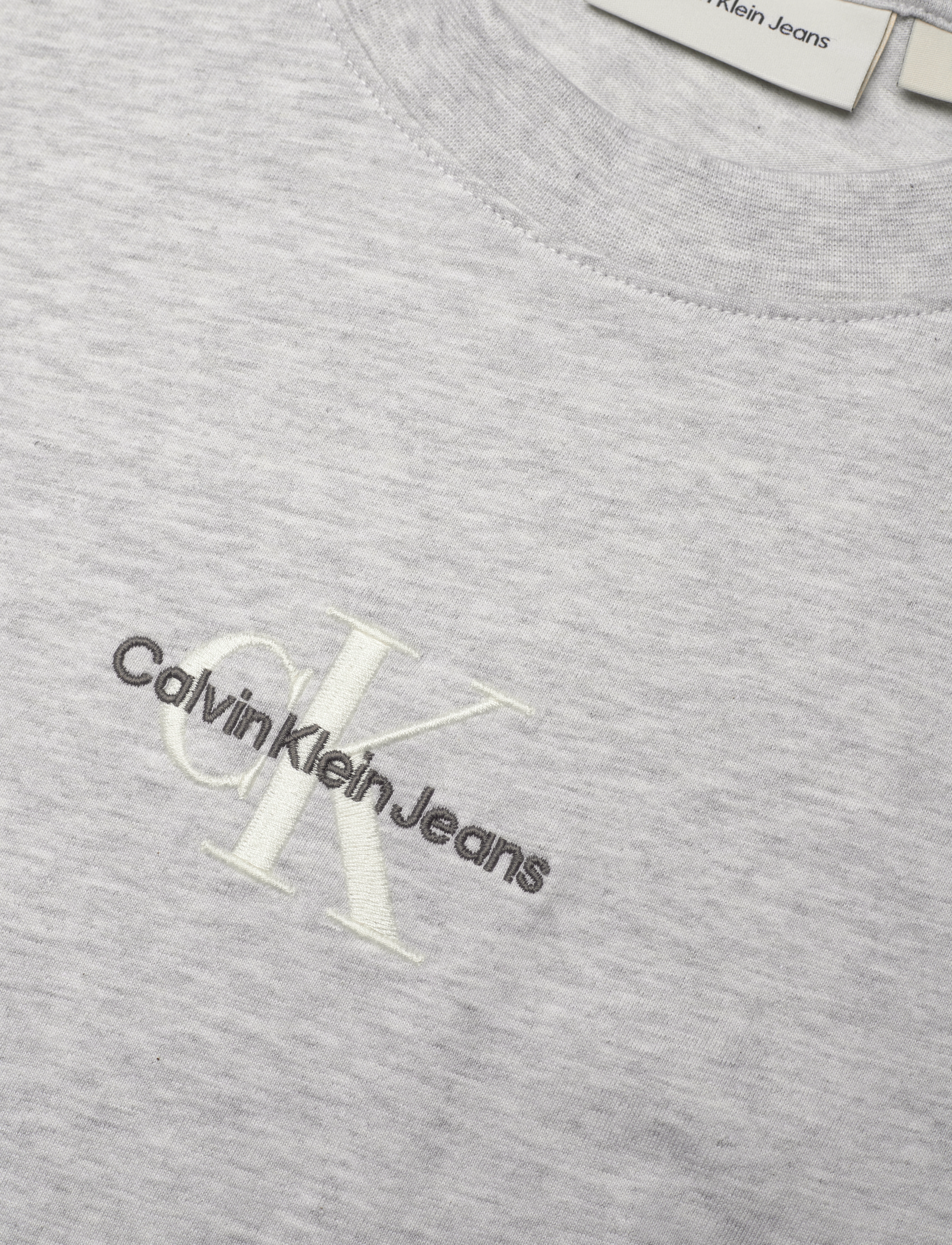 Calvin Klein Jeans - MONOLOGO SLIM TEE - ivory grey heather - 5