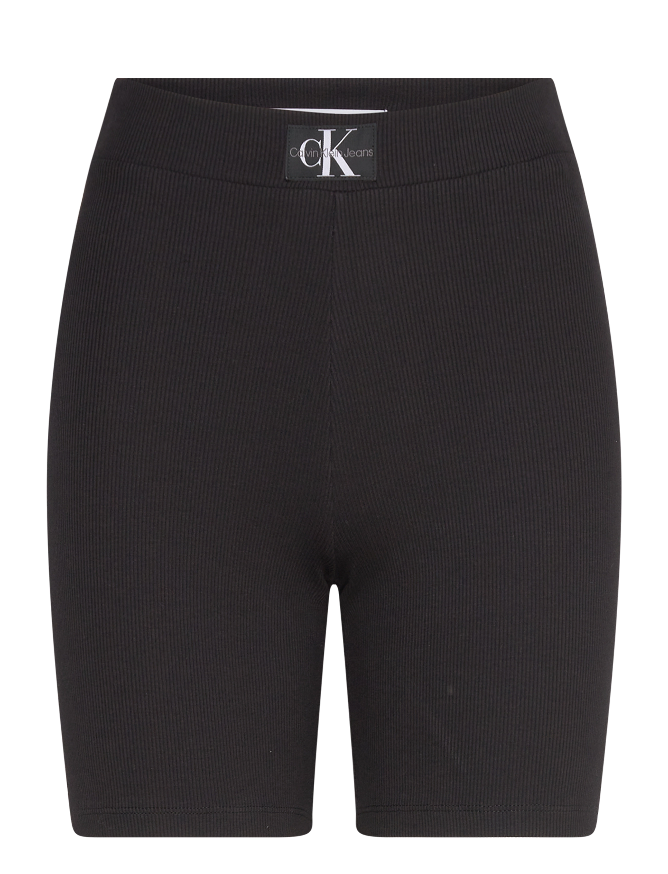 Calvin Klein Jeans WOVEN LABEL RIB SHORTS - Jalgrattasõit - CK BLACK / black