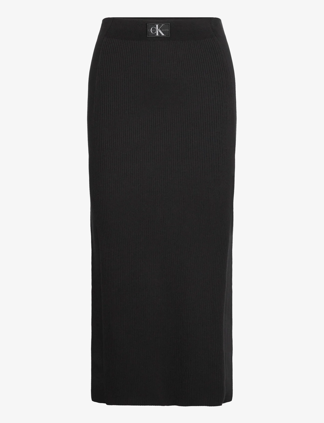 Calvin Klein Jeans - WOVEN LABEL SWEATER SKIRT - maxi skirts - ck black - 0