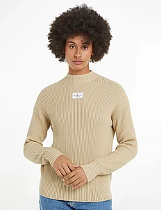WOVEN LABEL LOOSE SWEATER, Calvin Klein Jeans