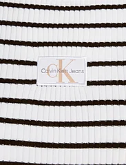 Calvin Klein Jeans - WOVEN LABEL TIGHT SWEATER - long-sleeved tops - ck black / bright white striped - 5