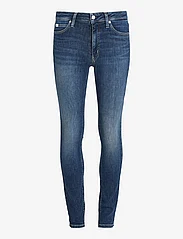 Calvin Klein Jeans - MID RISE SKINNY - džinsa bikses ar šaurām starām - denim dark - 0